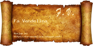 Fa Vendelina névjegykártya